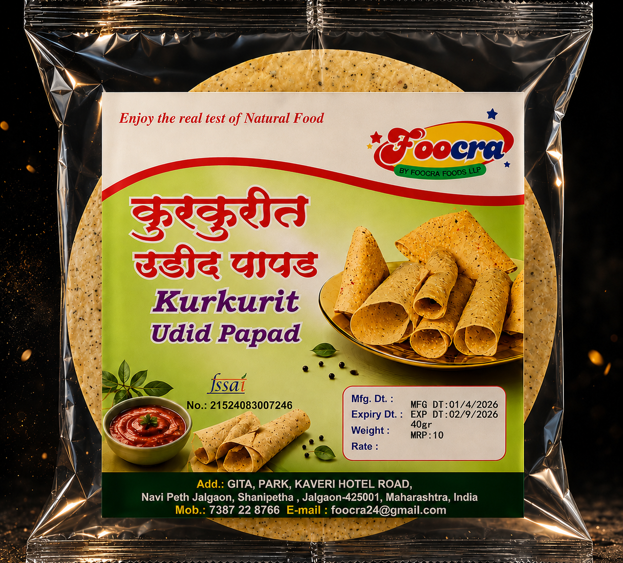 Kurkurit Udid Papad